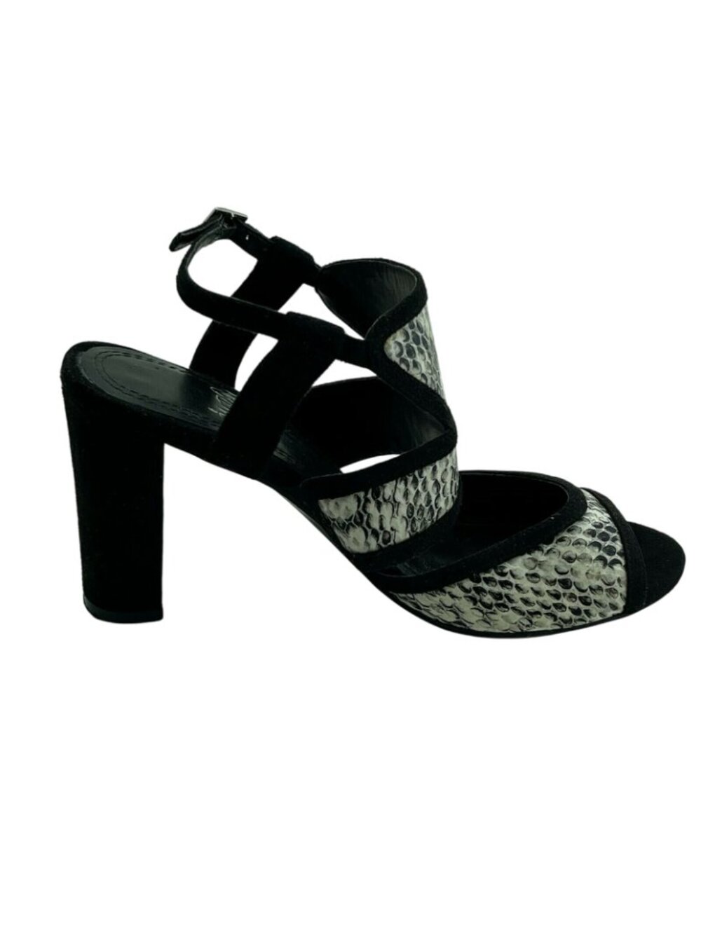 IMPO Shoes Sz 7M Black/White Reptile Print Sandals - Picture 5 of 7